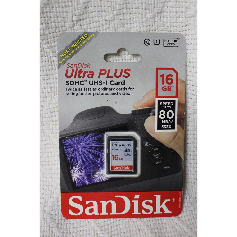 SanDisk Ultra Plus SDHC UHS-1 Card (New)